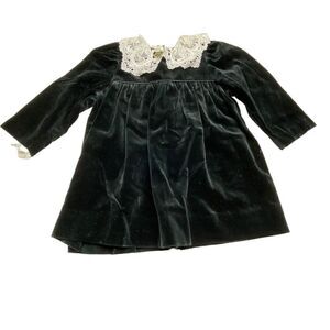 Therese The Children's Collection Dress Girls 12 Month Black Velvet Lace